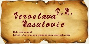Veroslava Mašulović vizit kartica